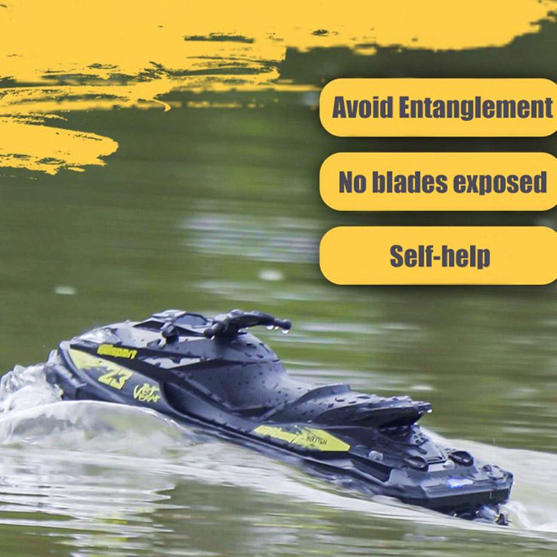 UDI023 RC Speedboat 2.4G Jet Spray RC Boat Remote Control Ship Водонепроницаемый Самовосстанавливающийся LED Lights RTR High-speed Models Toys