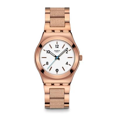 Ирония Средний Эссенция Розы YLG414G Розовые Часы [Swatch] Женские
