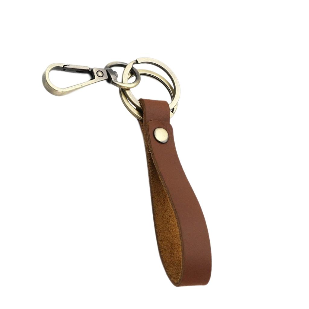 Брелок из натуральной кожи для деловых профессионалов Портативное прочное кольцо для ключей различных цветов для повседневного использования