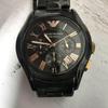 Б/У Работа не подтверждена EMPORIO ARMANI Хронограф AR1410 Часы Мужские Кварцевые Черный Циферблат