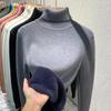 Winter Vintage Warm Thicken Sweater Women Korean Fashion Elegant Knitted Bottoming Shirt Female Solid Knitwear Casual Slim Tops 2024 New