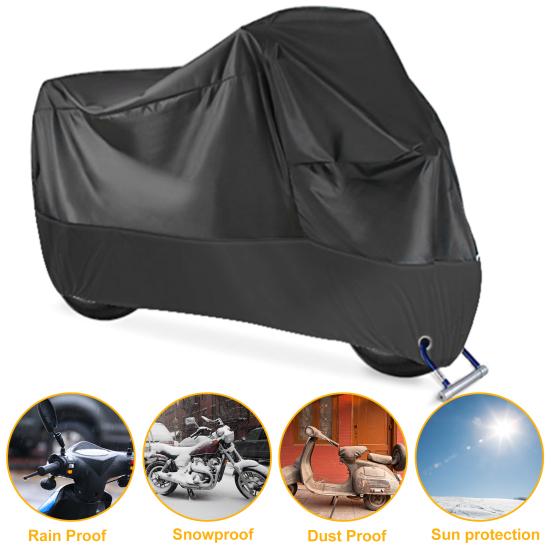 Чехол для мотоцикла ветрозащитный, всесторонняя защита, полиэстер, тафта 210T, водонепроницаемый уличный чехол для мотоцикла для скутеров, велосипедов