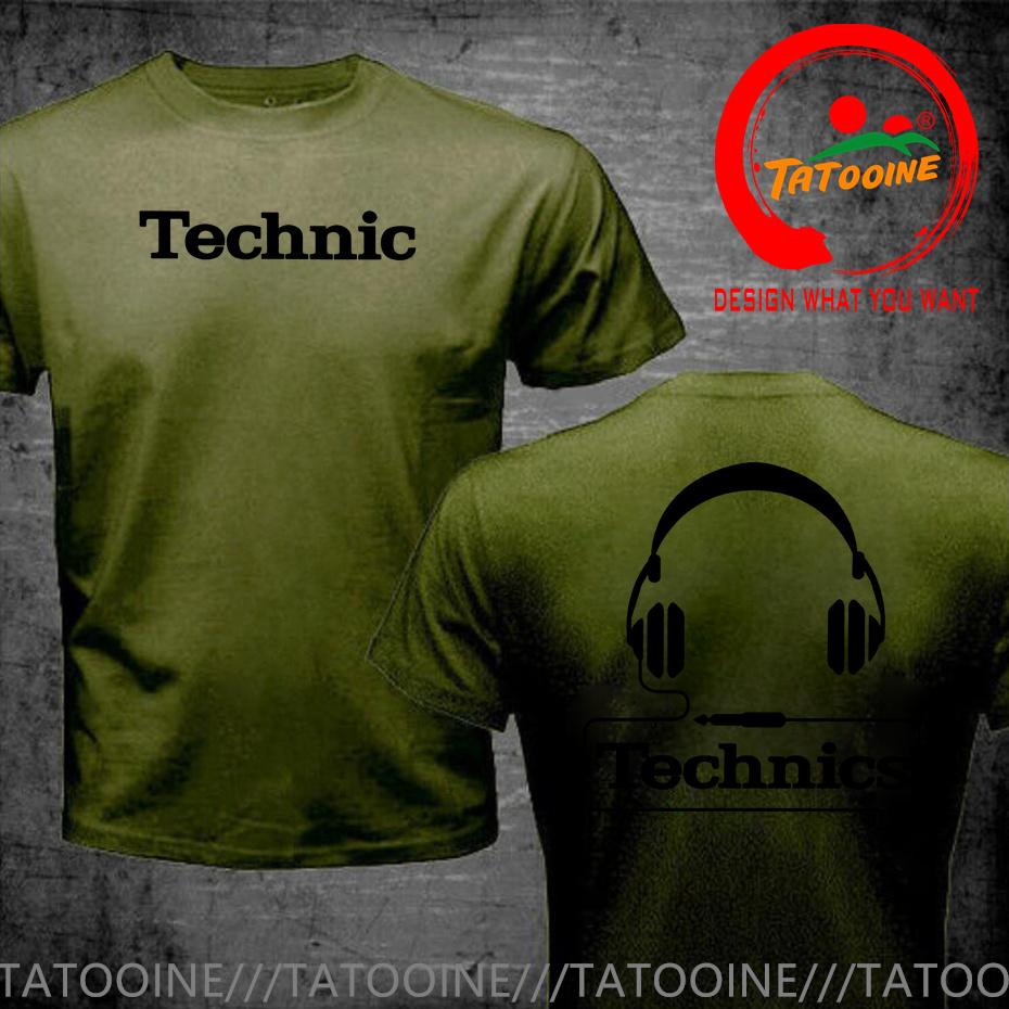 Technics Headphone Print T Shirts Unisex Disco DJ Party House Detroid Harajuku Fashion T Shirt Oversized T-shirt Trendy DJ Tee Tops