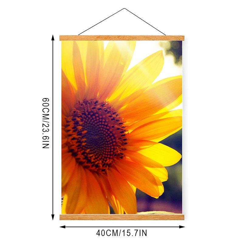 41 см/51 см магнитная вешалка для плакатов с подсолнухом, натуральная рамка, вешалка, рамка для живописи, фоторамка, настенная художественная рамка для рукоделия