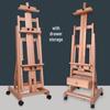 Beechwood Dual-Purpose Flat & Upright Easel with Solid Wood Drawer
