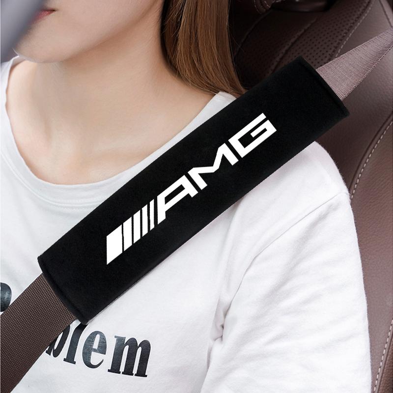 NSY2 Car Seat Belt Creative Seat Belt Shoulder Seat Belt Cover Car Interior Decoration For Mercedes Benz AMG GLE GLS CLA CLE GLC CLS