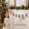 12pcs Wooden Christmas Tree Garland String Flag Xmas Tree Ornament  Fireplace Mantel