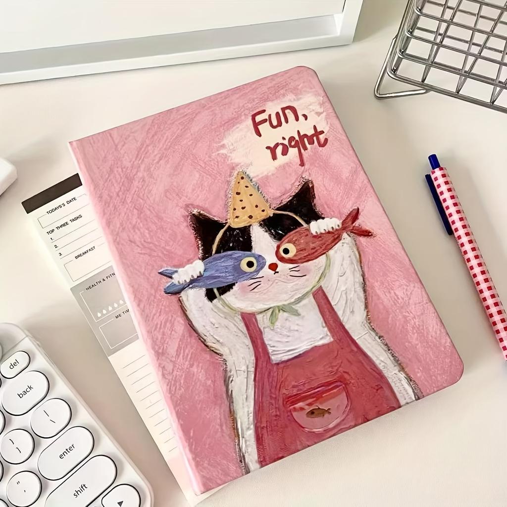 Adorable Cat Notebook, A5 Hard Cover Notebook, Essential for Office and Study, Lined Pages, Perfect Gift for 12 Occasions