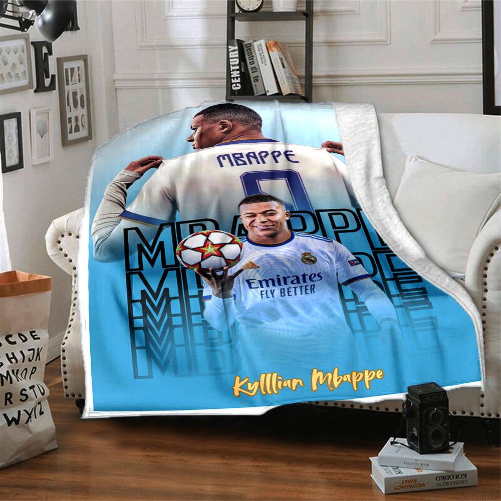 Star Player Kylian Mbappé Blanket Ultra-Soft Suitable for Office Chair Office Couch for All Occasions Warmthful Decor