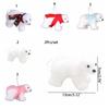 2Pcs Cute Christmas Bear Pendant Animal Simulated Polar Bear White Bear Ornaments  Outdoor