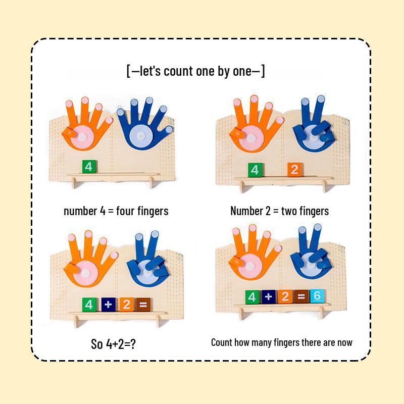 Children's Wooden Math Board: Addition & Subtraction Teaching Aid for Early Learning and Logical Thinking.