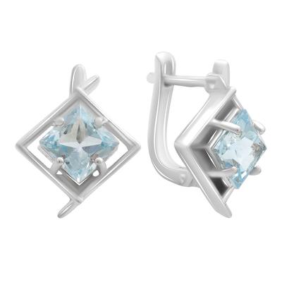 Серебряные серьги с натуральным топазом 4.25ct (2188377)