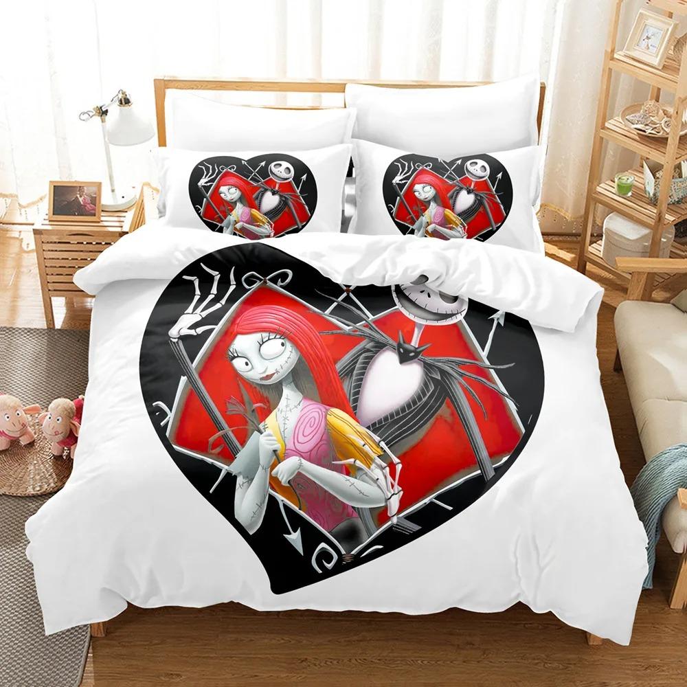 Jack Sally Bedding Sets Exquisite Bed Supplies Set Nightmare Christmas Duvet Cover Bed Comforter Set Bedding Set Birthday Gift