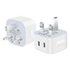 Hot Selling Pd20w Charger Suitable for Samsung Apple 15 Charger 20w British Standard Dual C Port Plug Fast Charging