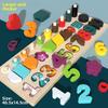 Children's Magnetic Fishing & Building Block Puzzle: Six-in-One Fruit Logarithmic Board & Assembly Set.