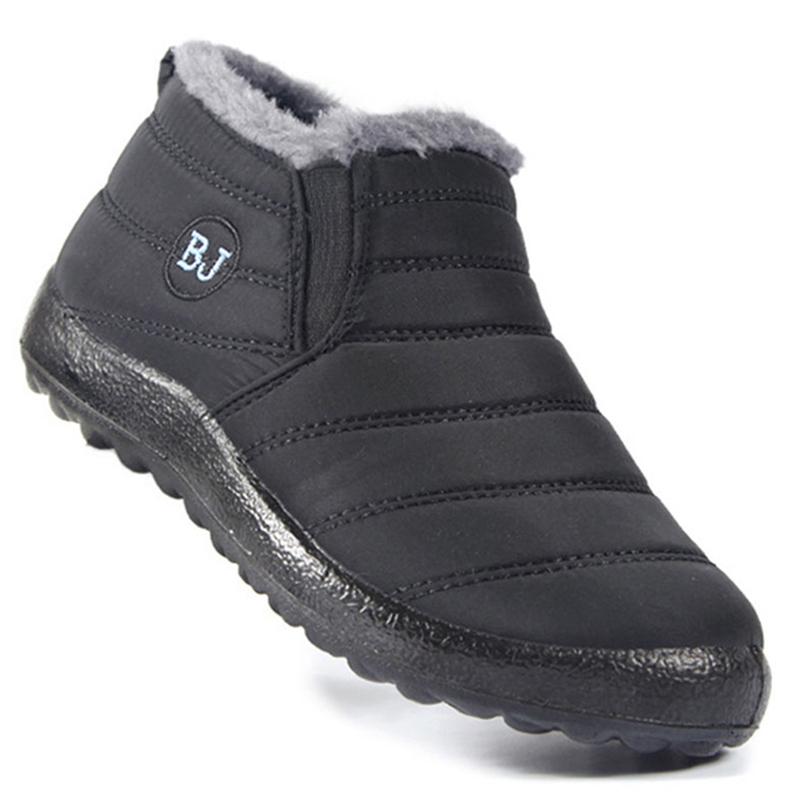 Мужские ботинки Зимняя обувь для мужчин Ботильоны Легкие Зимние ботинки для мужчин Слипоны С мехом Повседневная обувь