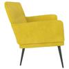 351420 vidaXL Bench Yellow 108x79x79 Cm Velvet