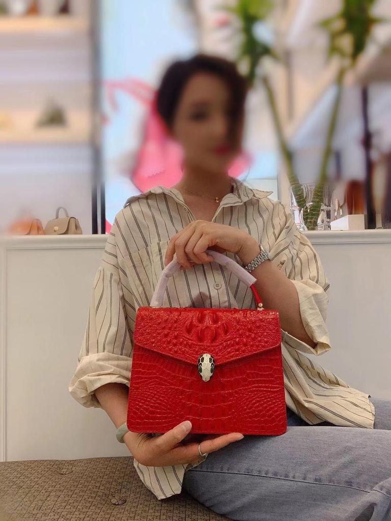 Женские сумки из натуральной кожи с крокодиловым узором - высококачественные фактурные сумки-мессенджеры