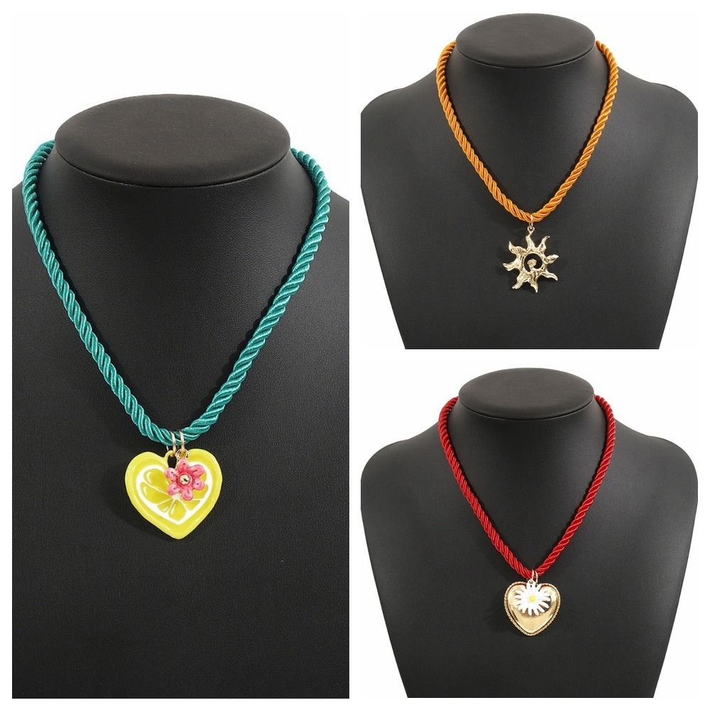 Sun Sun Necklace Daisy Floral Choker Elegant Pendant Necklace  Vacation
