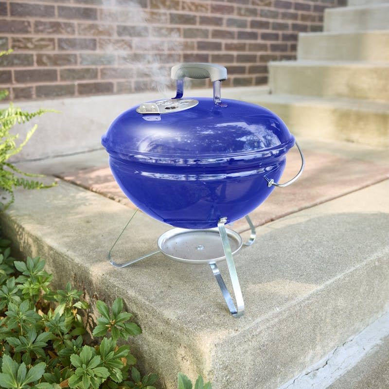 Weber Smokey Joe BBQ 37см Глубокий Океан Костровище для Кемпинга Человек 1501698 [Эксклюзив Amazon] Гриль, Диаметр, Синий, Костровище, Вместимость 4-6, [10-летняя гарантия]