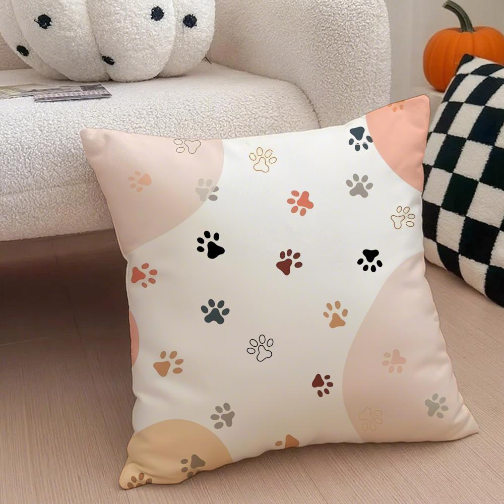 KKitty leopard print snowflakes Cushion Cover Throw Pillow Cover Hidden Button Durable Polyester Chair Cushion