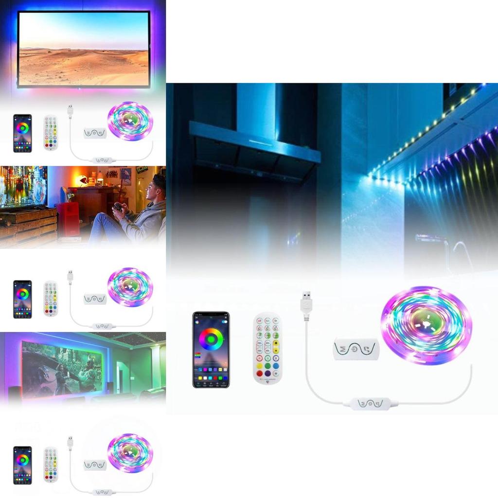Пульт Дистанционного Управления Bluetooth USB Телевизор Светодиодная Подсветка 3м RGB Изменяющая Цвет Световая Лента