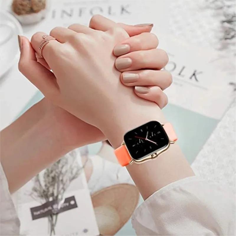 20mm/22mm band For Amazfit GTS/2/2e/3/4 GTS2 Mini/GTR 4/3/Pro/47mm/GTR2/2e/stratos 2/3 Silicone Bracelet Amazfit bip Watch strap 3