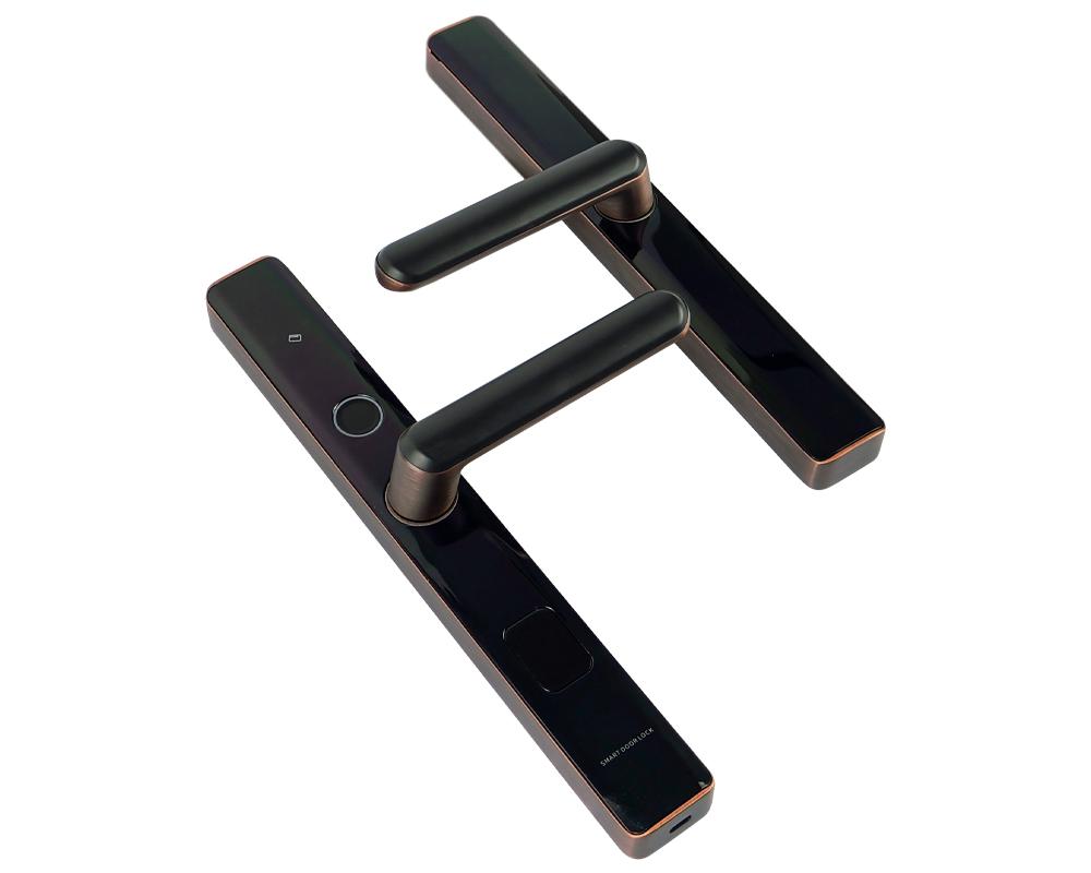 Electronic Door Handle with Fingerprint RFID Password Access Control Dc6V Secureentry-HL100
