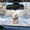 Festive Party Decor Christmas Animal Ornaments Cute 2D Flat Acrylic Hanging Clear Pattern Pendant Decoration for Xmas Tree Winter Party Home
