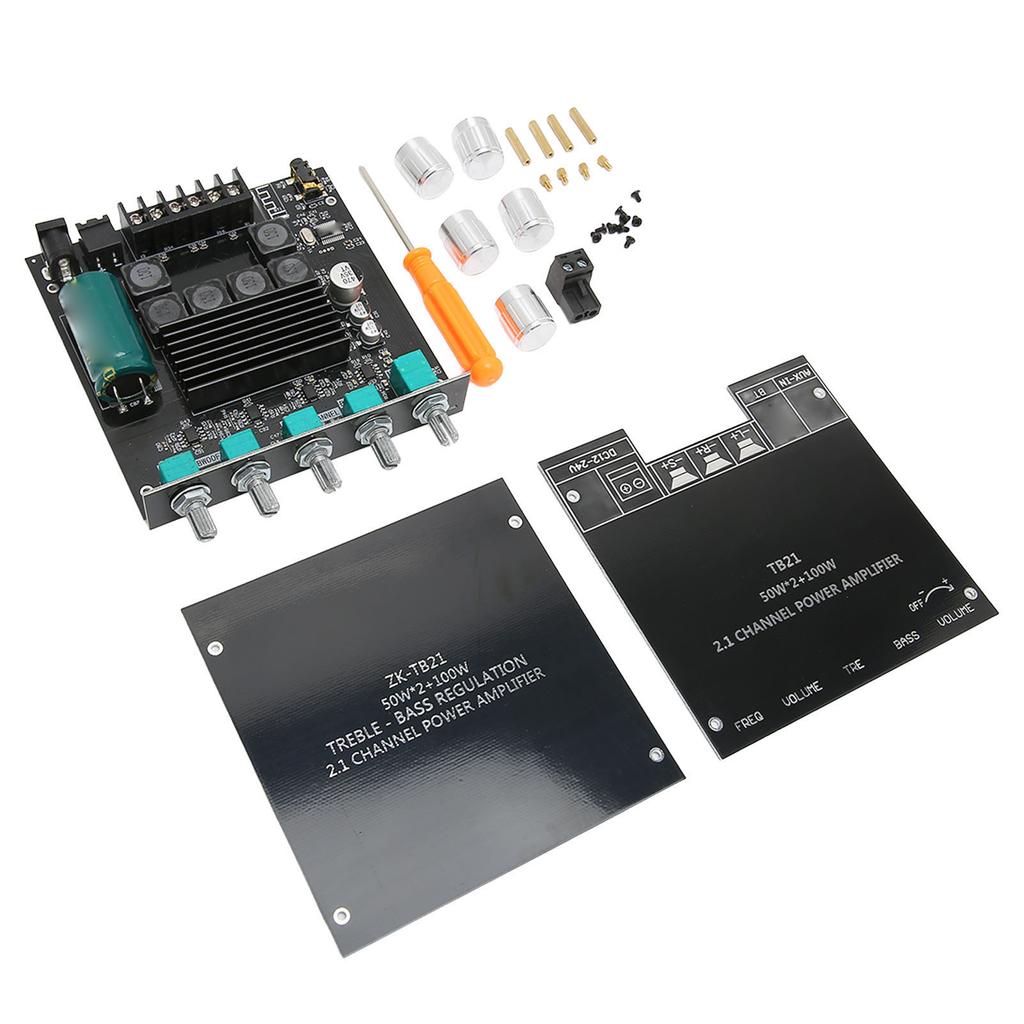 BT Digital Amplifier Board 2.1 Channel 50W 50W 100W Wireless Subwoofer Amp Module for Speaker