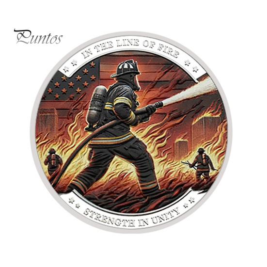 1 Pc/3 Pcs/5 Pcs Firefighter Souvenir Coin Fireman Rescue Department Souvenir Coin Lightweight Firefighter Collectible Coin for Boss Day Employee