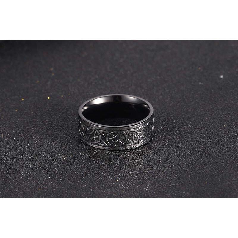 Кольцо из титановой стали с графикой викингов в скандинавском стиле, индивидуальное бронзовое мужское властное кольцо