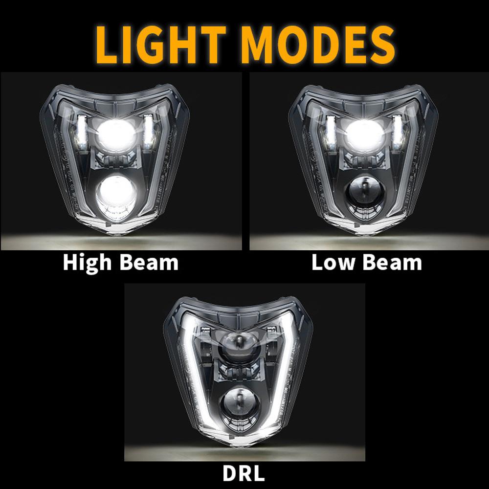 Мотокросс Эндуро Двойной спорт Свет E24-маркировка Мотоциклетная светодиодная фара для TC FE TE EXC XCW XCF 125 250 300 350 450 530 690 SMR
