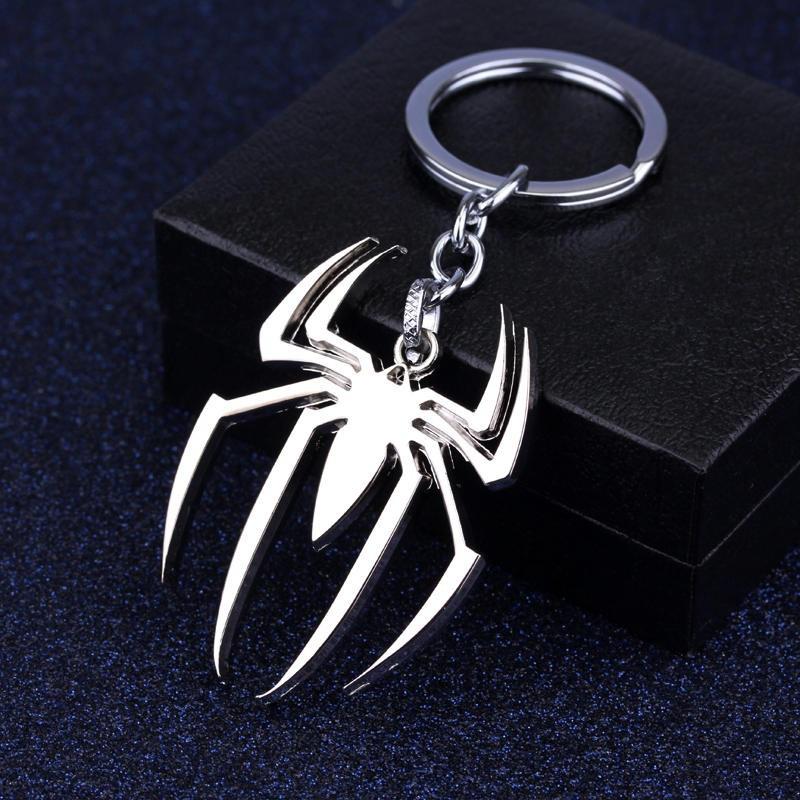 Spider Keychains The Amazing Spider Metal Keychain Pendant Key Chain Chaveiro Movie Jewelry