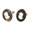 Kamakura Cufflinks Workshop Black Cameo Cufflinks Cf006 [Cufflinks]