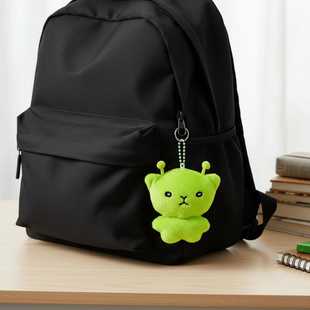 Cute Star Mobile Phone Rope Soft Alien Cat Keychain Cartoon Plush Backpack Pendant Versatile Use
