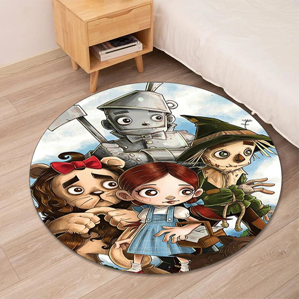 Alice in Wonderland Printed Round Rug Carpet Chair Rug Area Rug Entryway Doormats,for Office Chair Living Room Bedroom Kitchen Room.