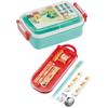 Skater Children's Cutlery Set, Lunch Box, Chopsticks, Spoon, Fork, Made in Japan, Sliding Cutlery, Name Stickers Included, Antibacterial, Trio Set, Br