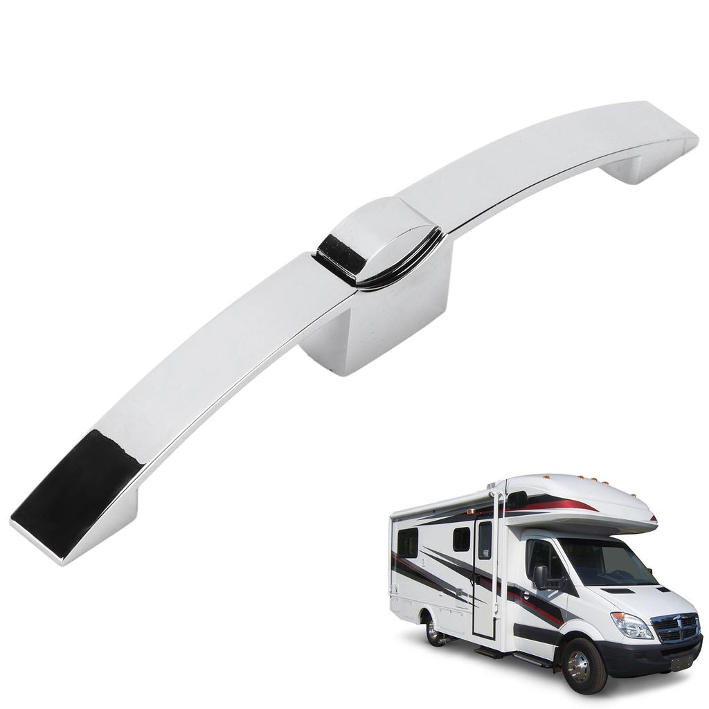 Кнопочная ручка для автофургона, защелка, замок, форма дуги, глянцевое серебро, для автоприцепов, кемперов