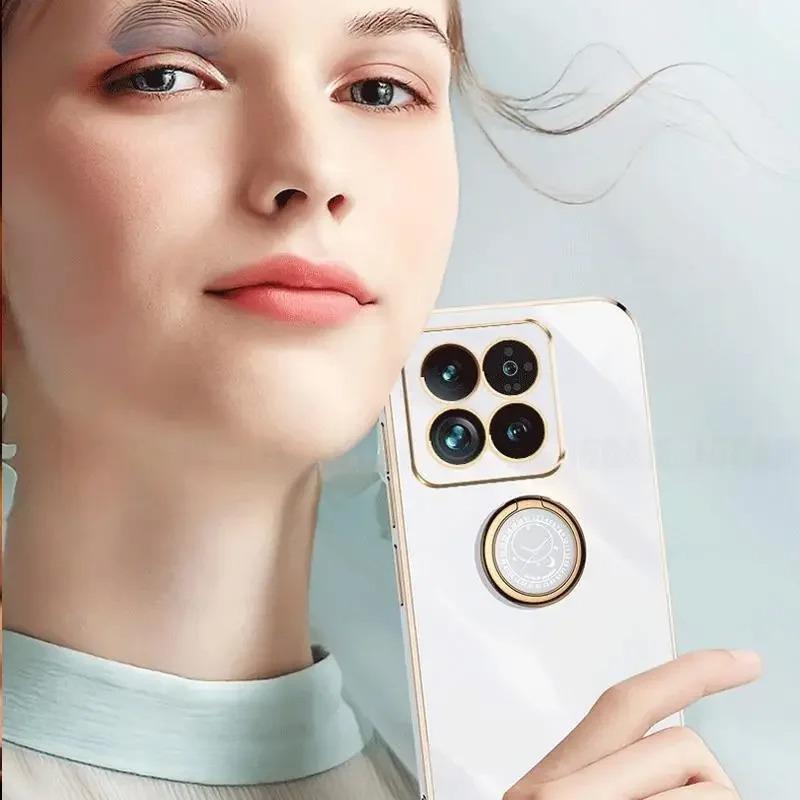 Чехол-держатель кольцо с глянцевым покрытием для Xiaomi 17T 15T Pro Мягкий силиконовый ремешок Защитная крышка для объектива ДЛЯ XIAOMI MI17T Pro 15Tpro