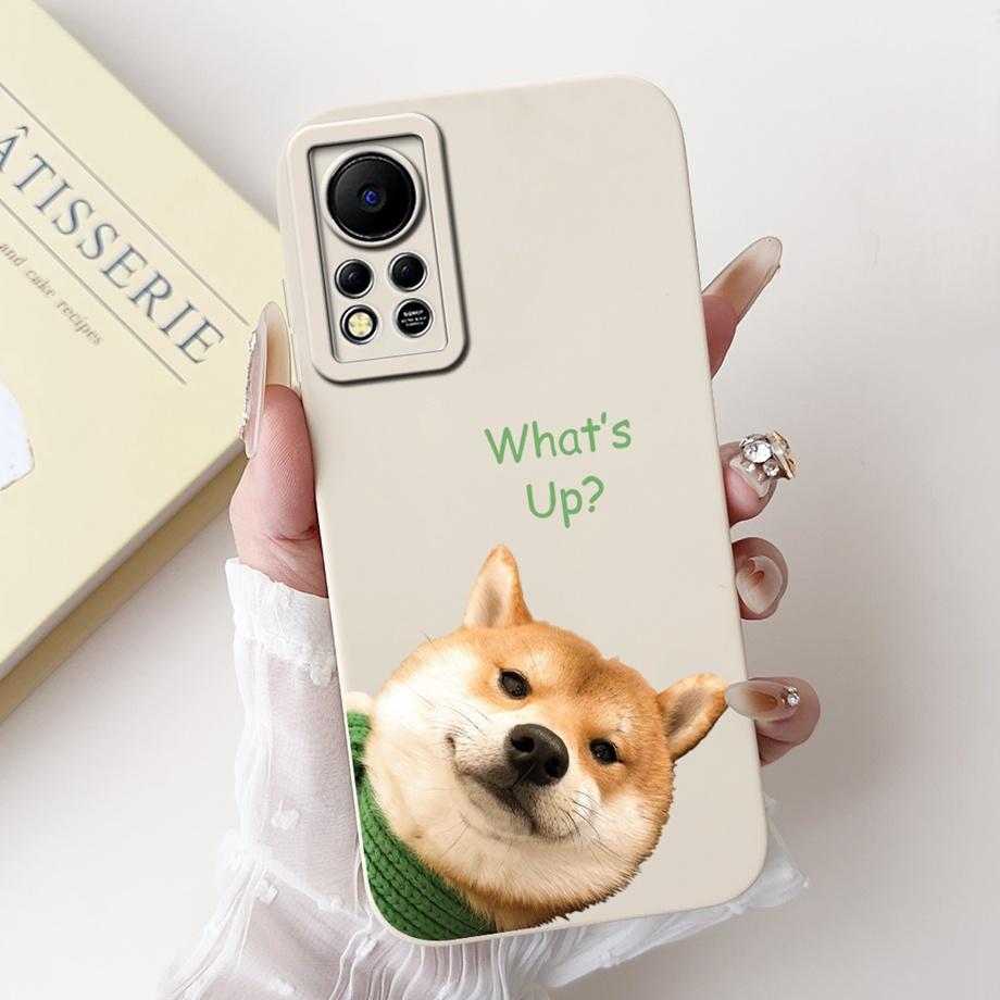 Phone Case for Infinix Hot 11s NFC X6812B Infinix Hot 11s X6812 Protection Cover Soft Liquid Silicone Coque Animals Bumper Shell
