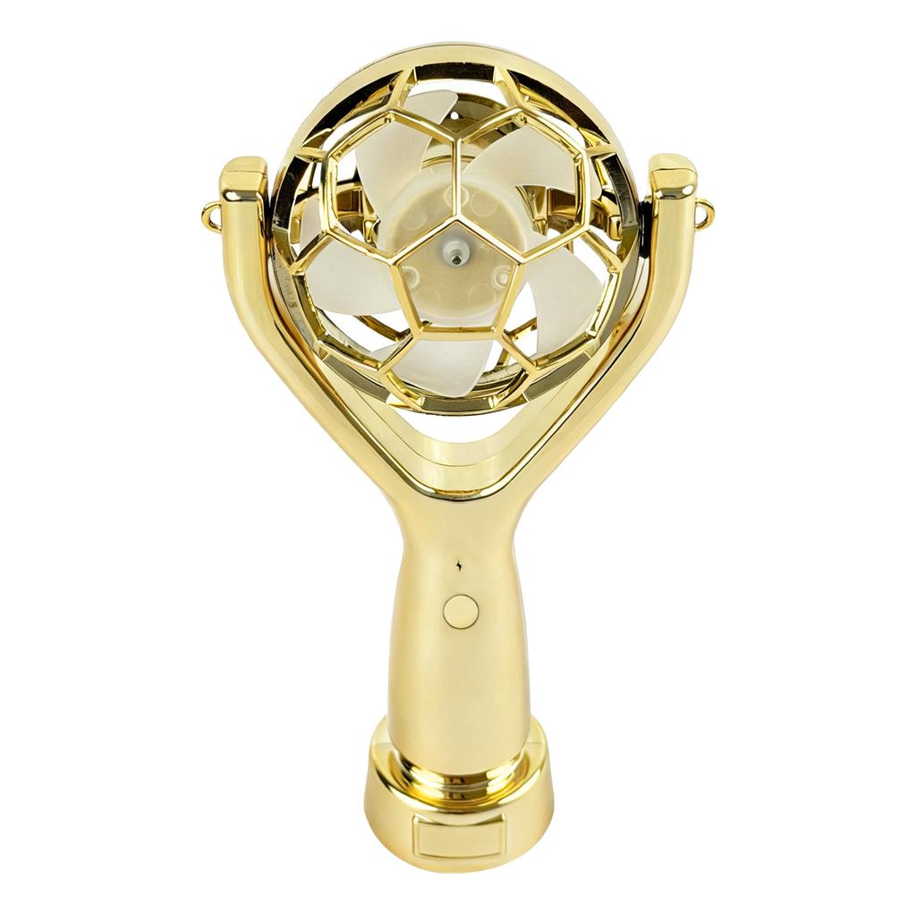 Мини-вентилятор Trophy 1200 мАч, перезаряжаемый через USB, 3 скорости, золотой/серебряный/розово-золотой, тихий настольный вентилятор для офиса, улицы, спальни, подарок