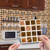 10x Household Kitchen Waterproof Creative Tile Stickers Three-dimensional Bright Film Mosaic Sticker Self-adhesive Wall Home Decor KTY