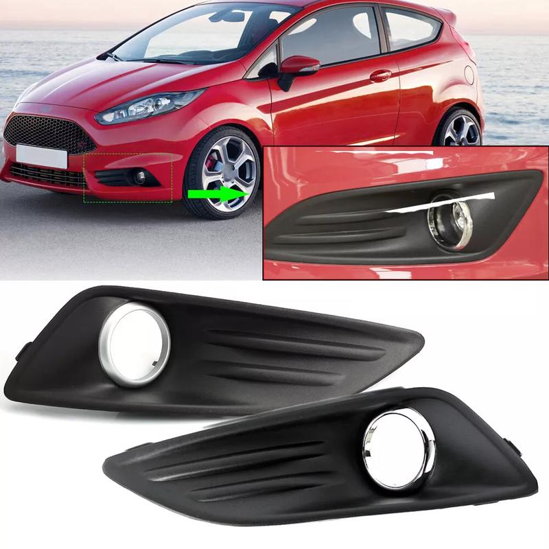 Car Front Bumper Fog Light Lamp Bezel Frame Cover Grille Frame Cap Left Right For Ford Fiesta 2013 2014 2015 2016 2017 2018