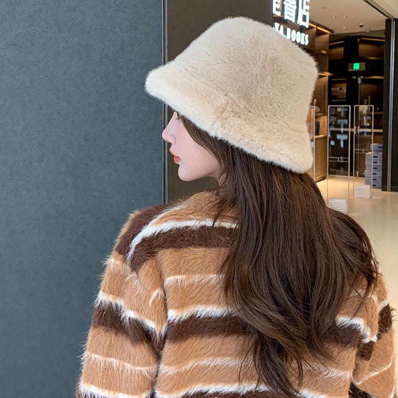 2023 Корейский стиль Водонепроницаемая шапка-мишка из норки с кошачьими ушками - Теплая весенне-осенняя мода для женщин