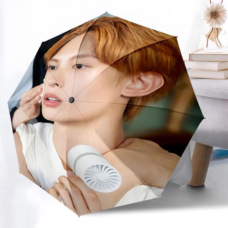 1 шт. Автоматический складной зонт CORTIS K-pop - Компактный дорожный зонт, идеально подходит для женщин и мужчин - Идеальный подарок на день рождения/Рождество, 202