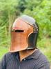 Barbuta Helmet Copper Antique ~ Barbute Helmet with Faceplate ~ Battle-Ready Knight Armor for SCA, LARP