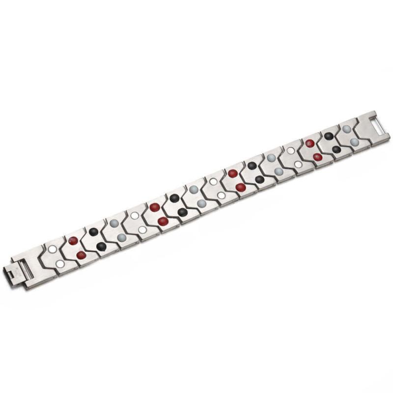 Stainless Steel Black Germanium Magnetic Chain Link Bracelet for Women Men Health Care Energy Jewelry Snoring Bracelet