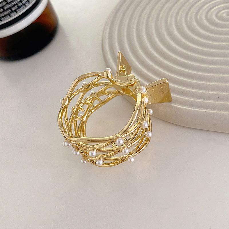 Новые жемчужные стразы для волос с когтями для девочек, высокий зажим для хвоста, фиксированная шпилька, модные аксессуары для волос, головные уборы