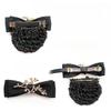 1pc Simple Versatile Headpiece Elegant Ladies Bow Branch Shape Fabric Ribbon Hair Clip Cover Hairpin Barrette Adult Staff Snood